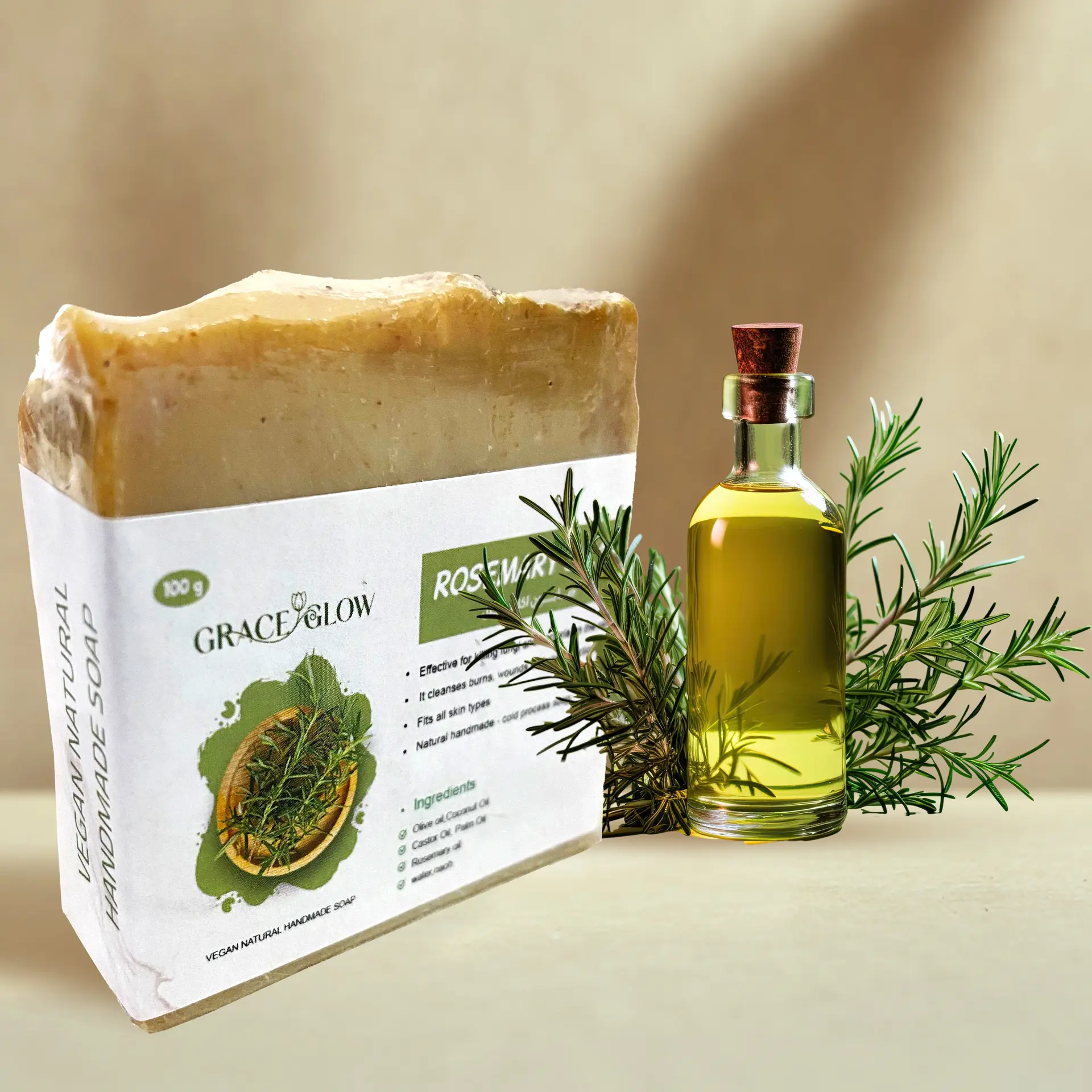 ROSEMARY SOAP (100 g) – صابون إكليل الجبل (100 جم) - Image 2
